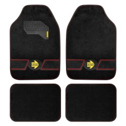 FUN BLK-RED MAT SET 4 pcs